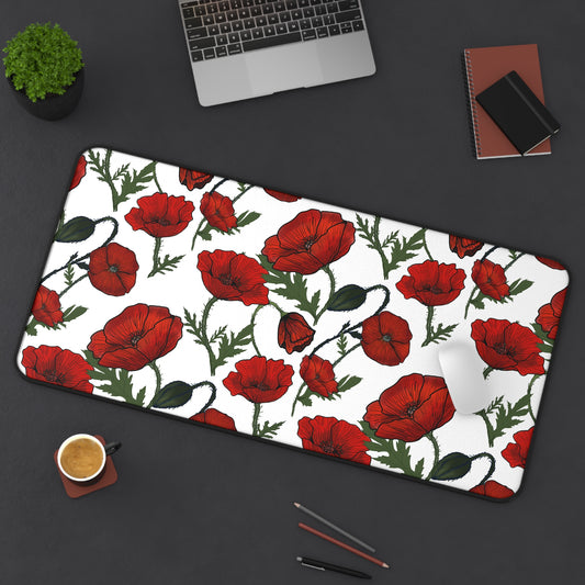 Poppy Field Desk Mat