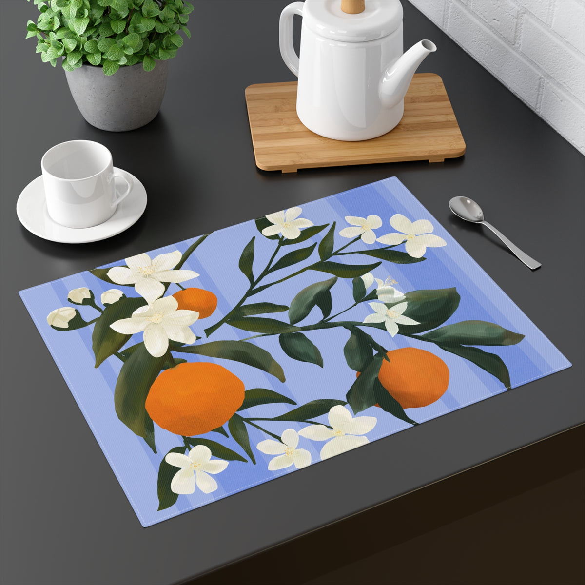 The Grove Placemat — Orange Blossom Floral Table Mat