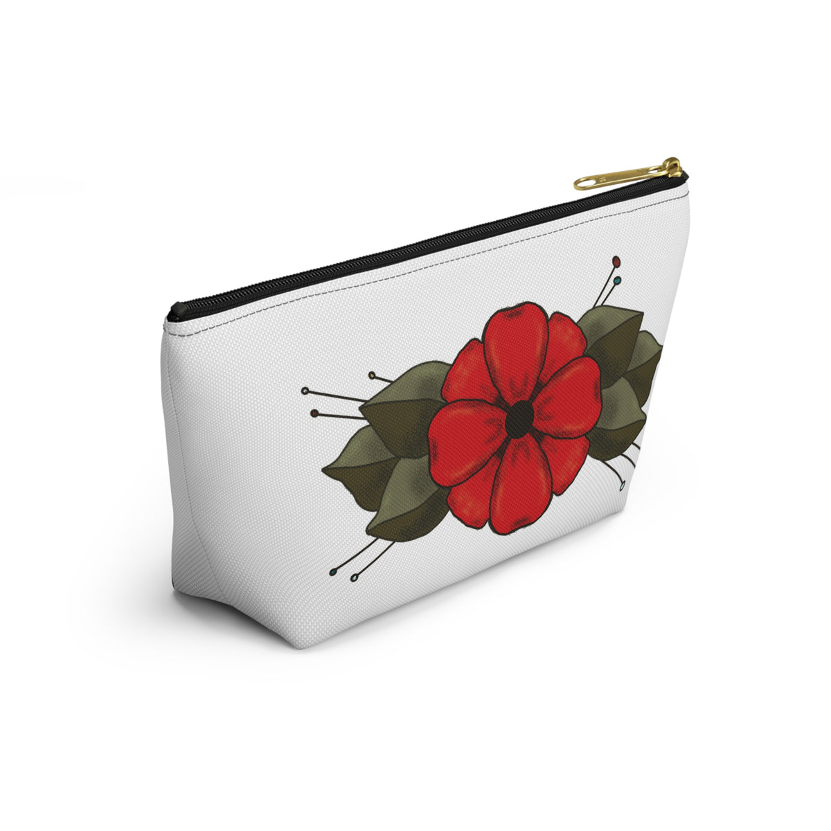 Dual Sided Tattoo Inspired Accessory Bag w T-bottom