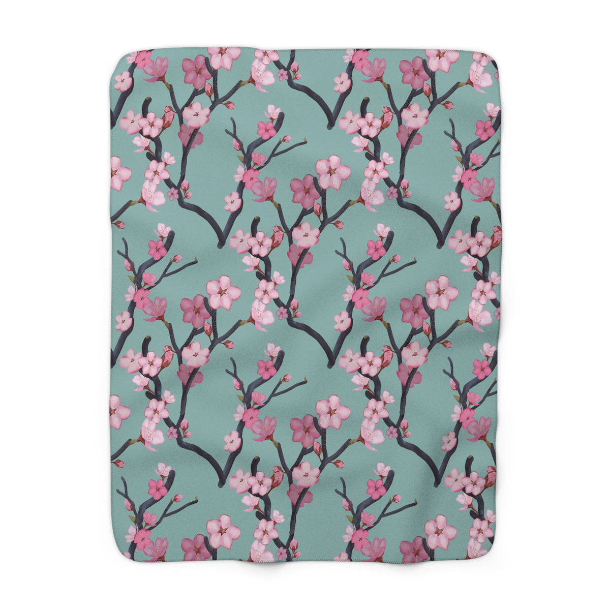 Cherry Blossom Sherpa Fleece Blanket
