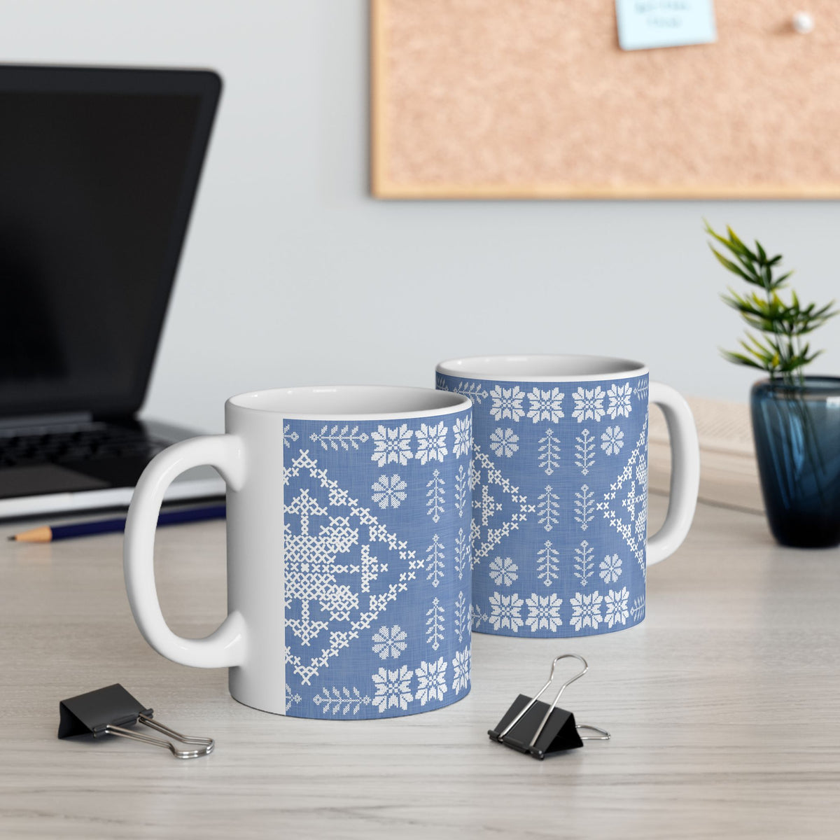 Tatreez  Ceramic Mug, (11oz, 15oz)
