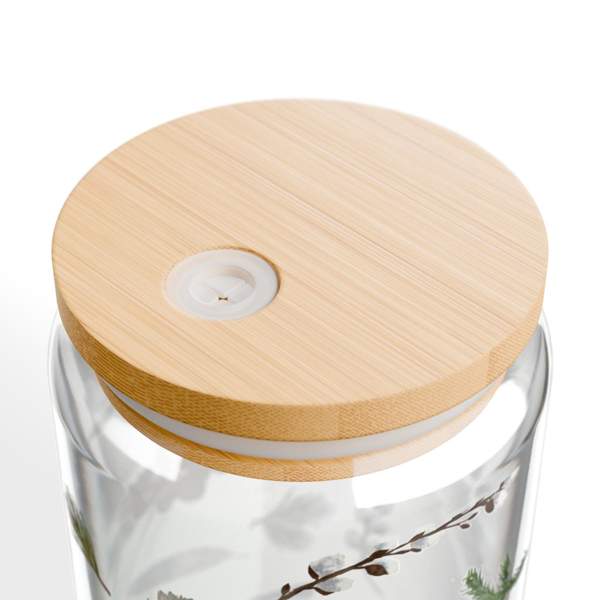 Forest Floor Sipper Glass, Glass Can 16oz
