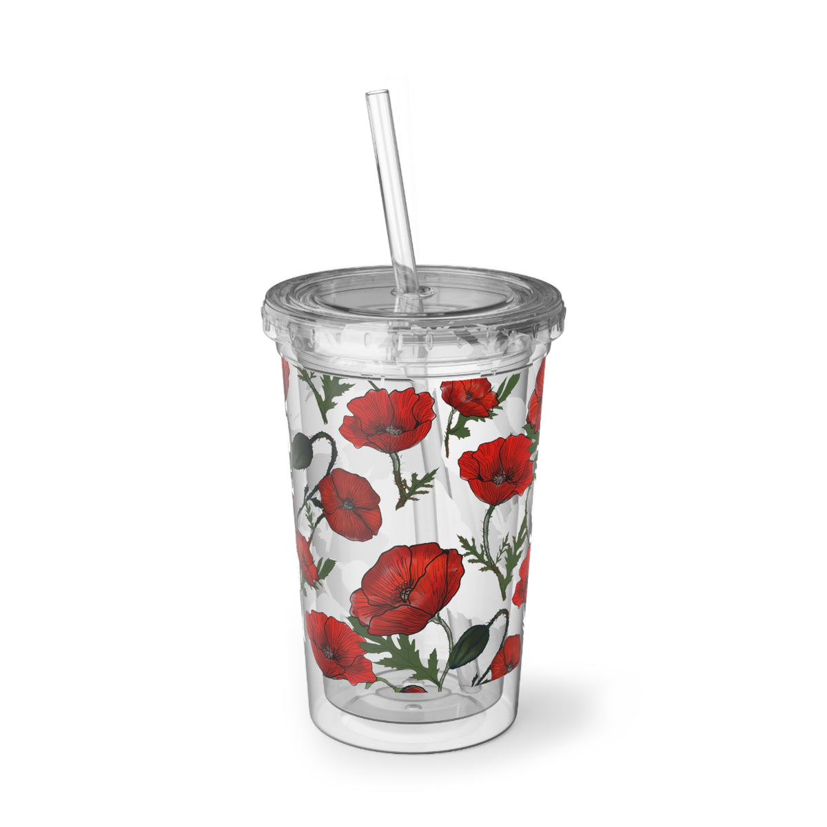 Poppy Field Acrylic To Go Cup