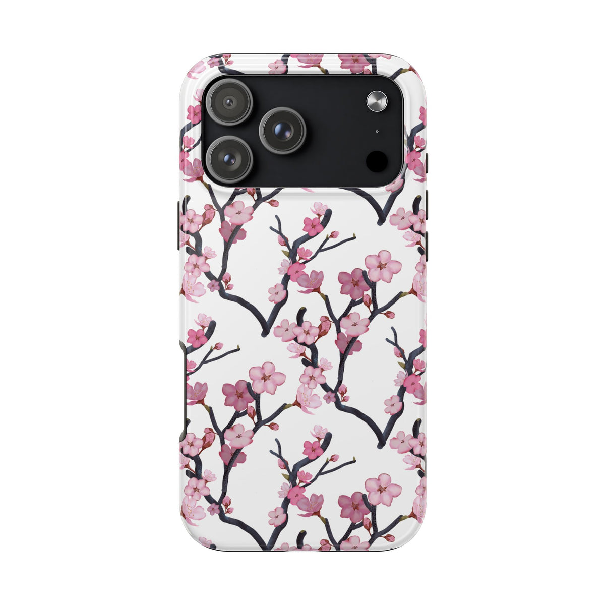 iPhone Tough Phone Cases Cherry Blossom White Background