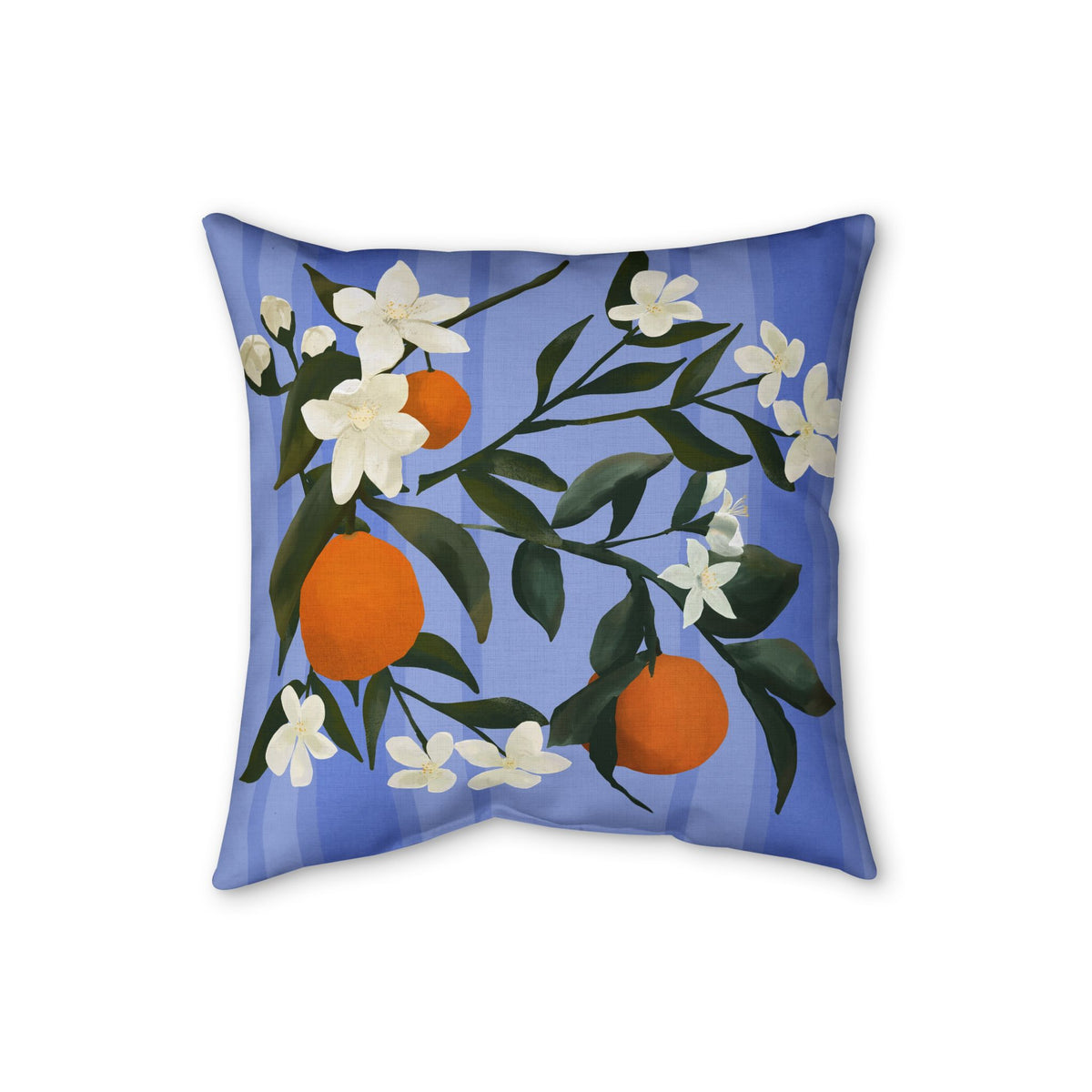 The Grove  Faux Linen Pillow - Orange Blossom