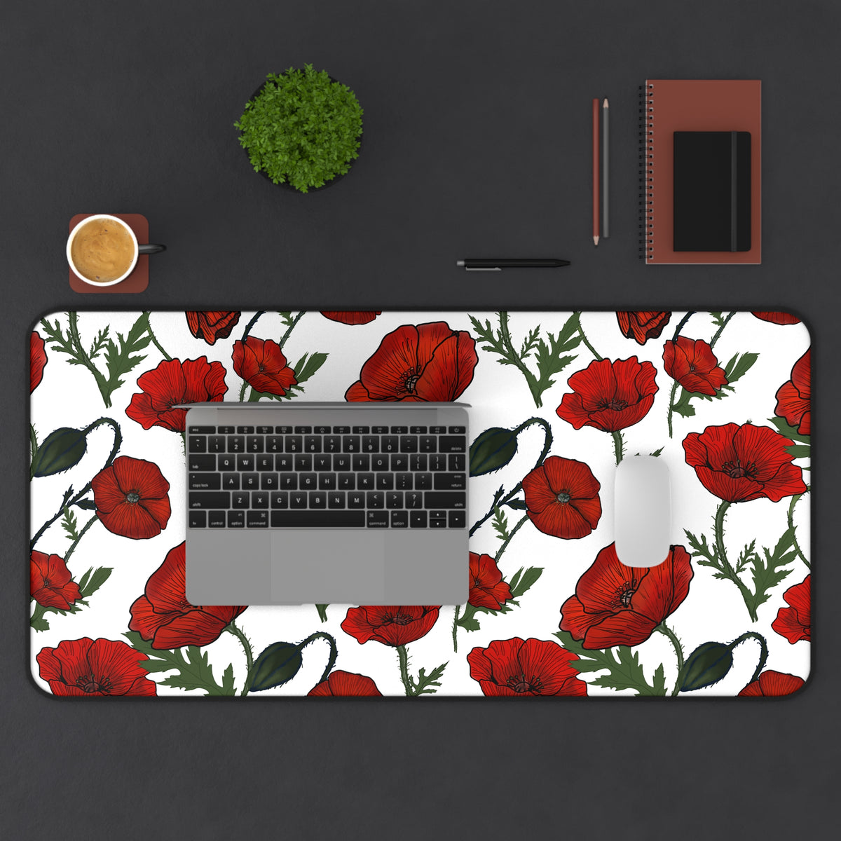 Poppy Field Desk Mat