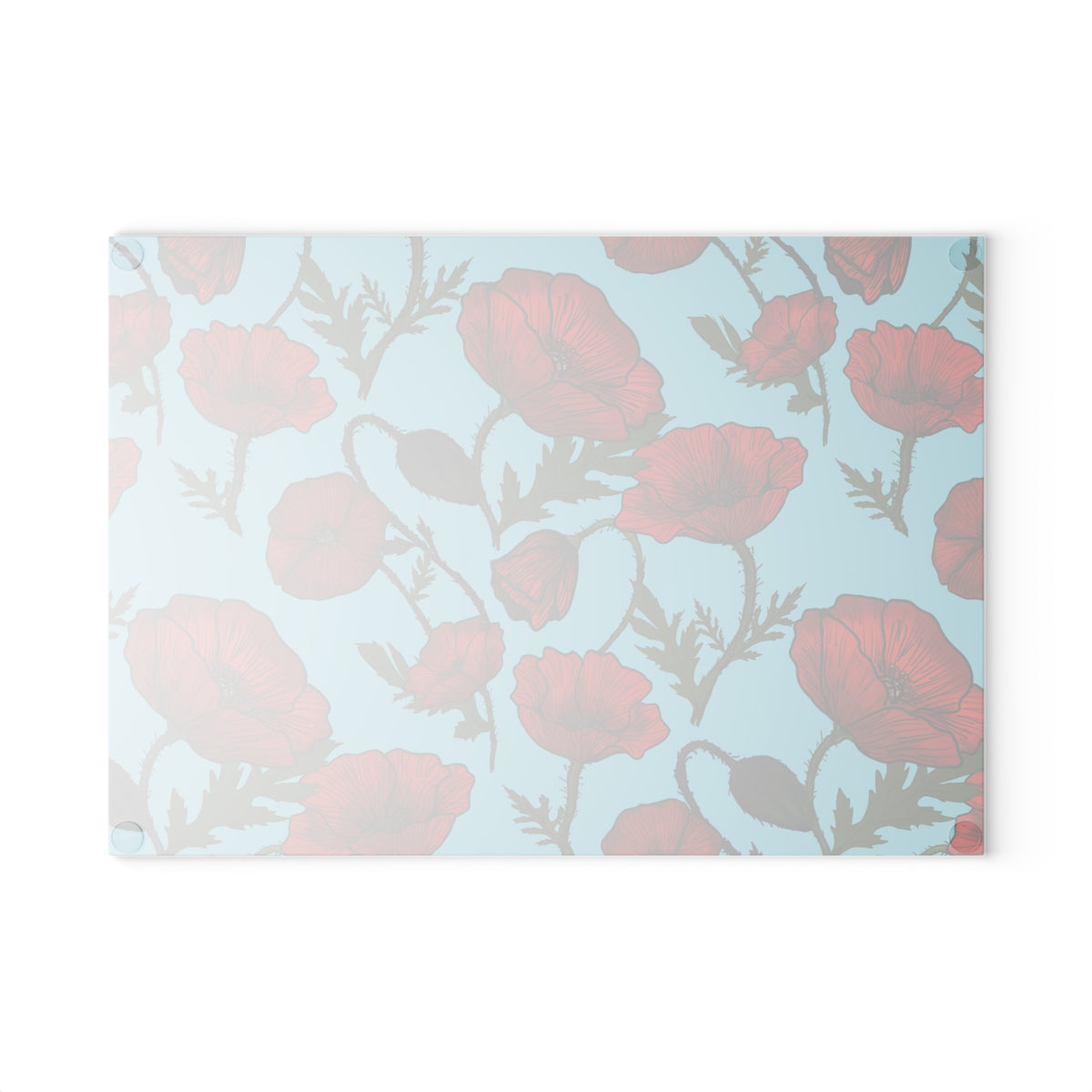 Poppy Field Glass Cutting Board