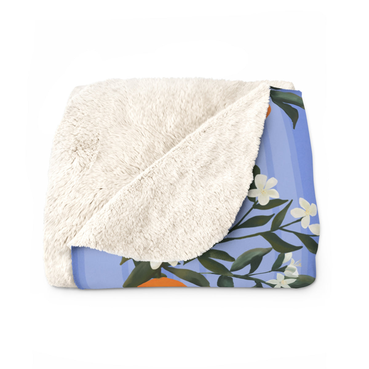 The Grove Sherpa Fleece Blanket - Orange Blossoms