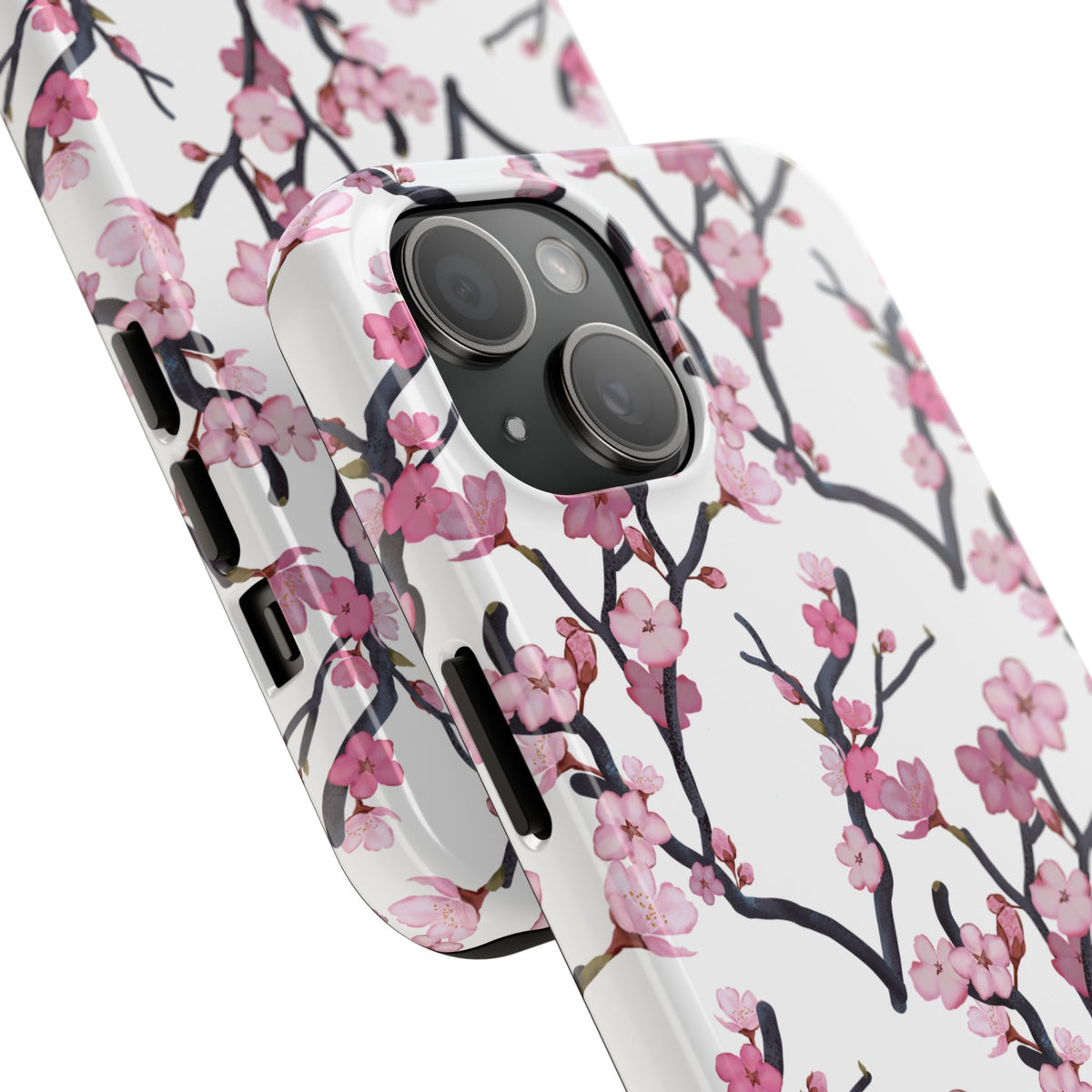 iPhone Tough Phone Cases Cherry Blossom White Background