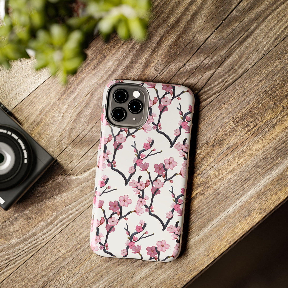 iPhone Tough Phone Cases Cherry Blossom White Background