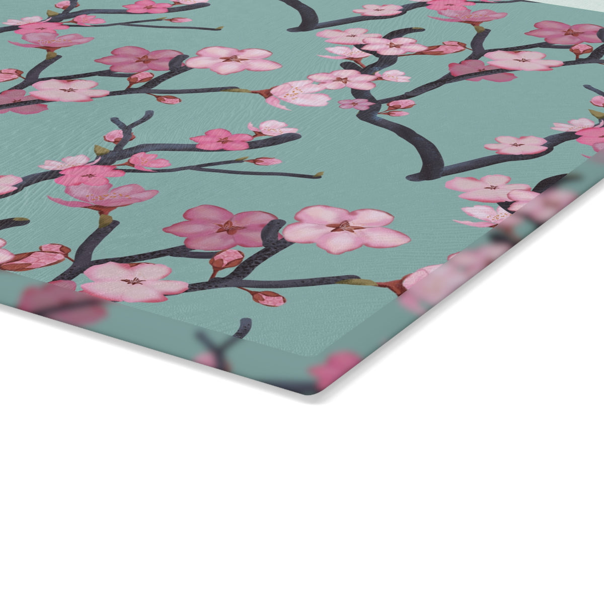 Cherry Blossom Glass Cutting Board